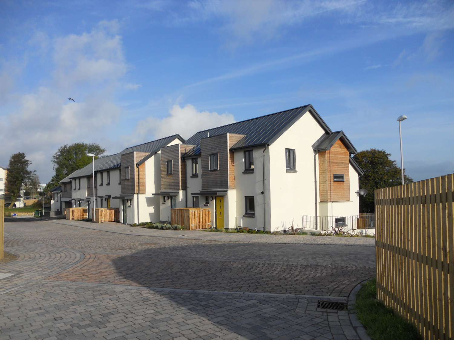 Catnic urban roofing installation at Whitley housing development