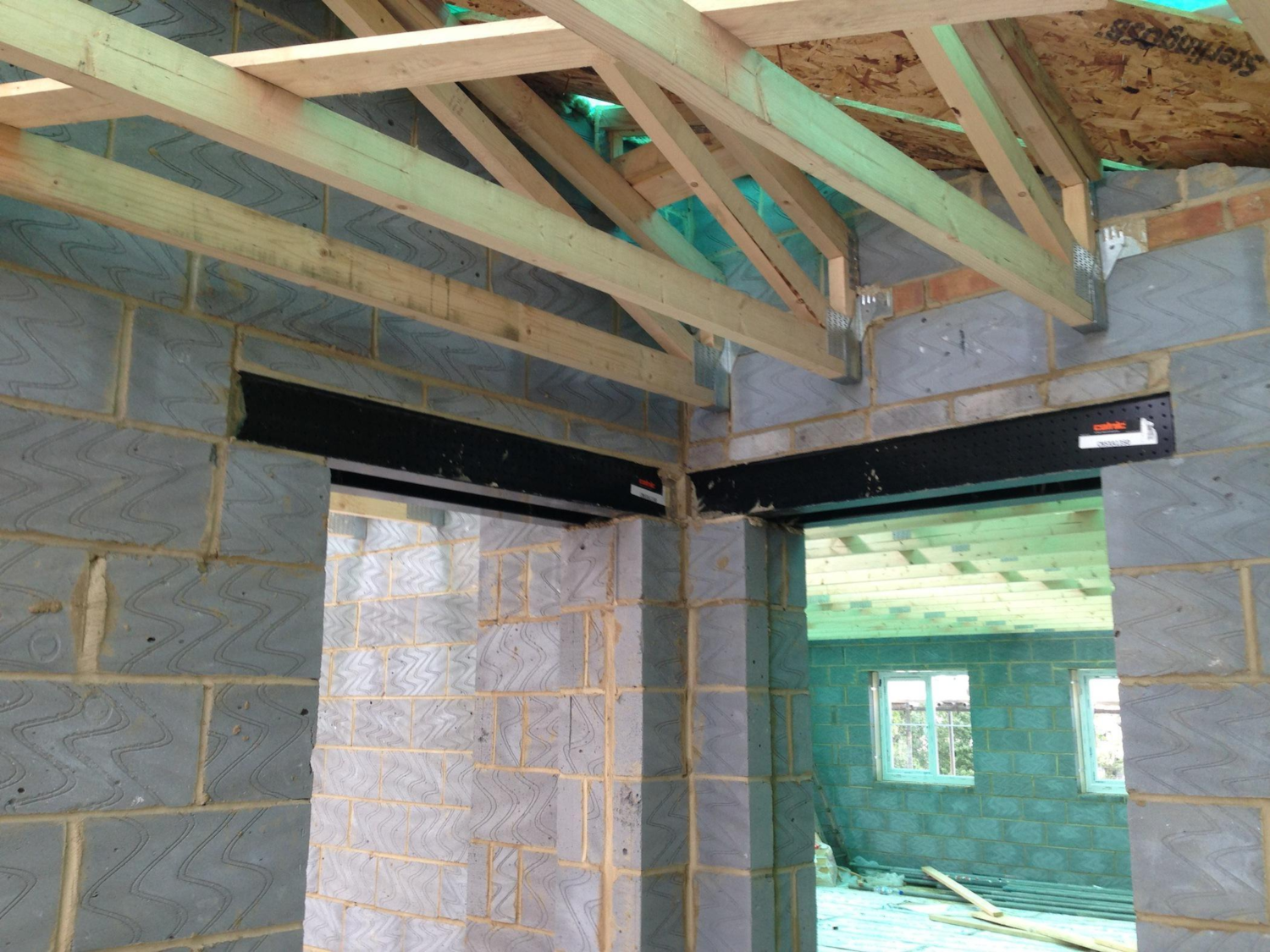 Catnic  box lintel installation at Marden Homes