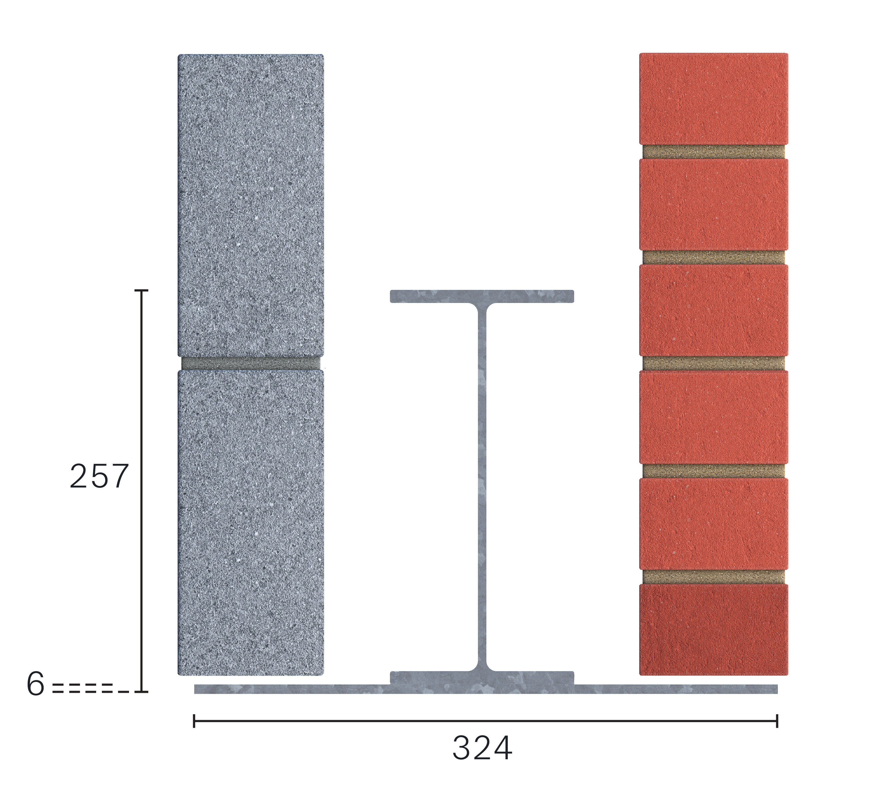 Catnic extreme duty cavity wall lintels for 130mm cavity 2D profile