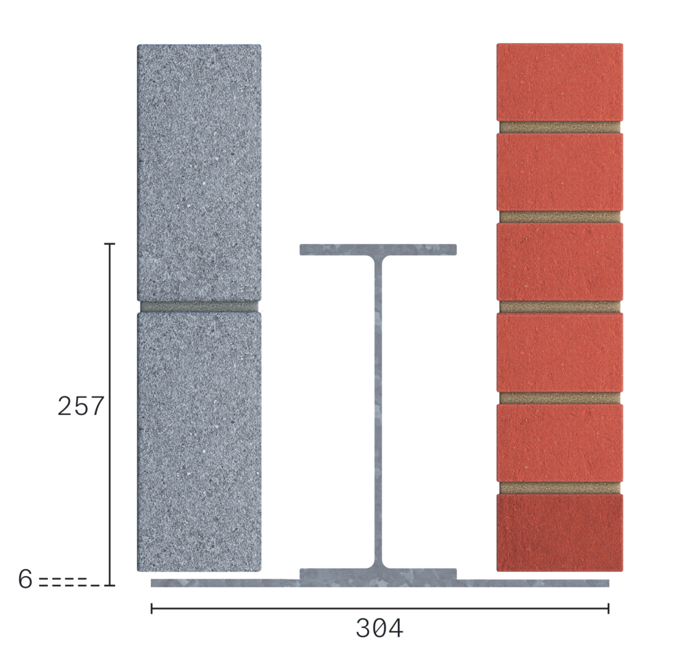 Catnic extreme duty cavity wall lintels for 110mm cavity 2D profile