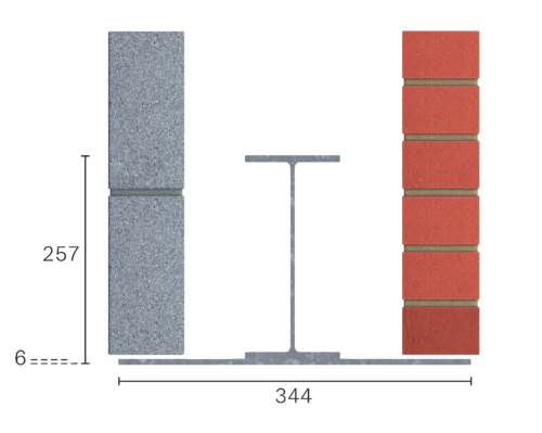 Catnic extreme duty cavity wall lintels for 150mm cavity 2D profile