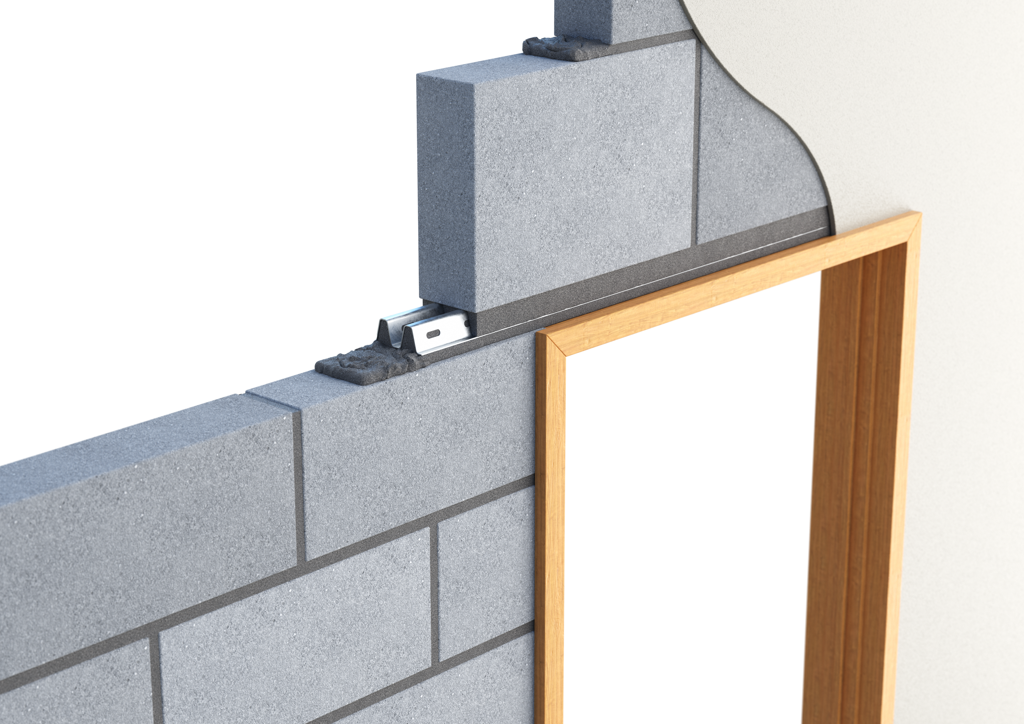 catnic cn92 steel lintel shown in situ