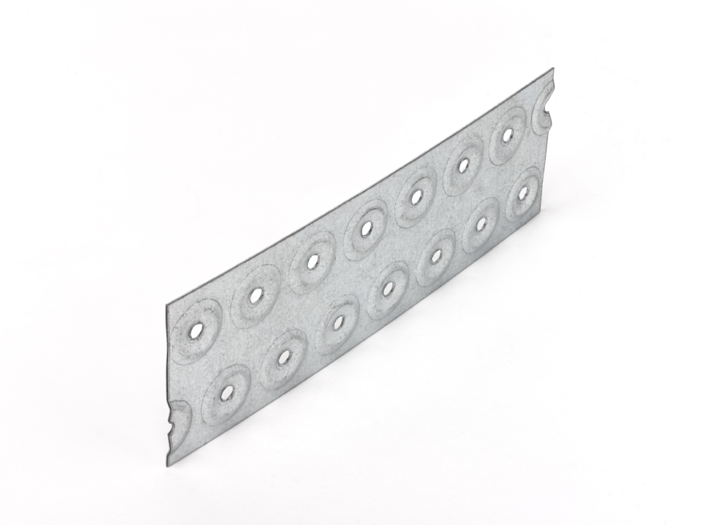 Steel hand nail plate with prepunched holes