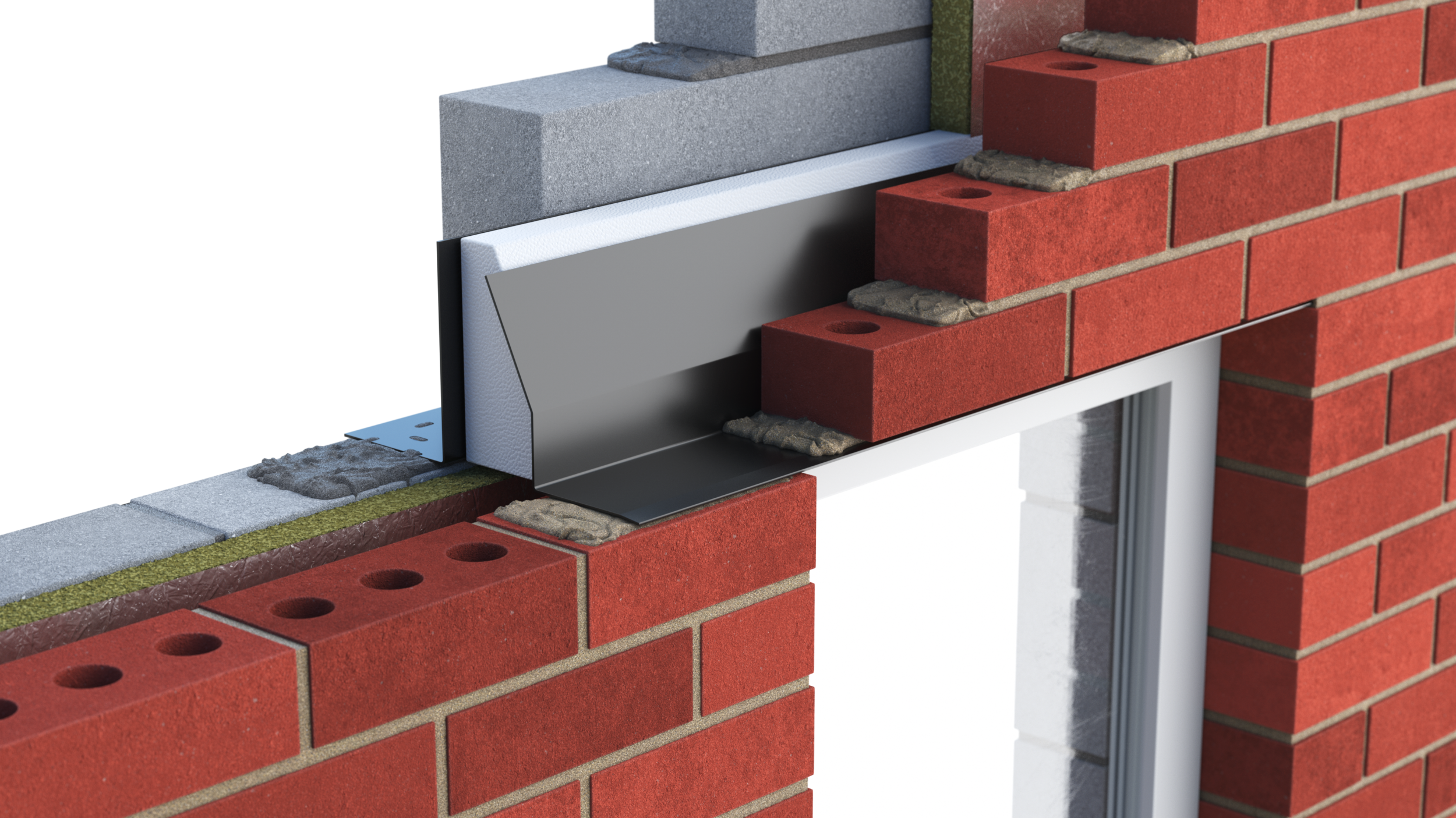 Steel lintel for cavity wall construction
