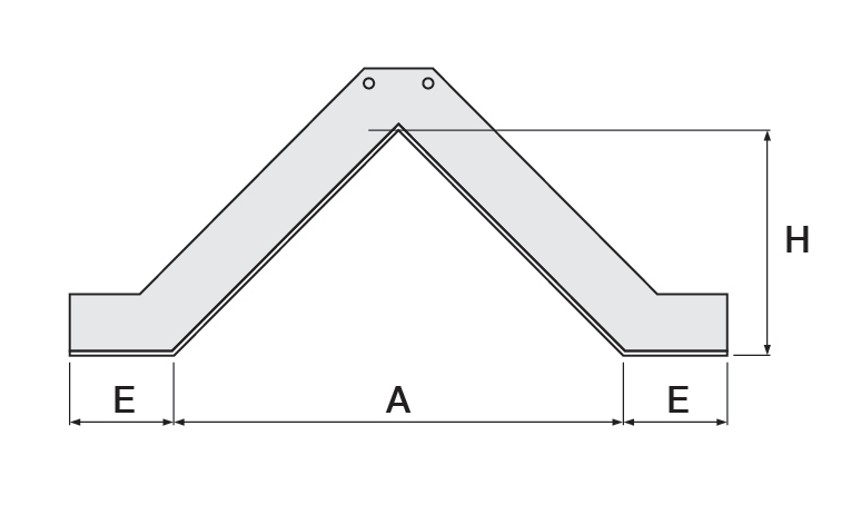 Catnic apex lintel 2d line drawing